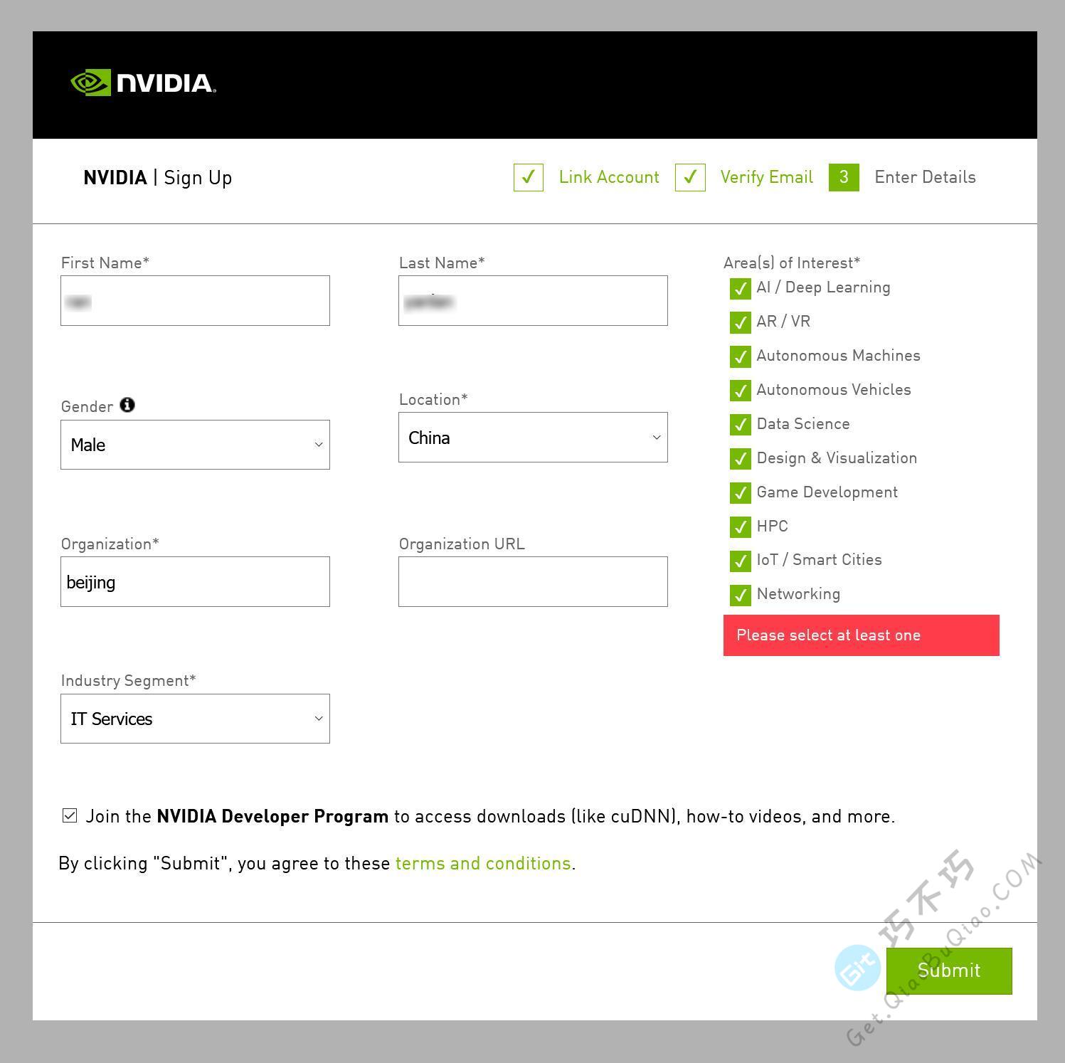 注册Nvidia账号下载最新cuDNN,解决注册失败和下载失败的问题-第7张-Get巧不巧 注册Nvidia账号下载最新cuDNN,解决注册失败和下载失败的问题-第7张-Get巧不巧